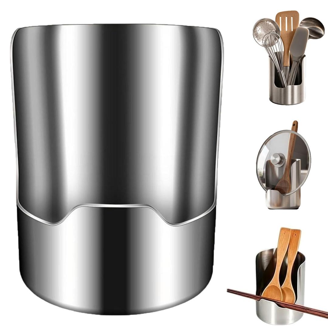 Multi-Functional Kitchen Utensil Holder, Stainless Steel