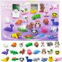 Christmas Advent Calendar 2025 for Kids 24 Day Holiday Countdown with 3D Printed Animals Educational STEM Toys, Christmas Decorations & Party Favors Gift Set