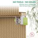 Allesin zen No Drill Cordless Bamboo Roman Shades, Light Filtering 36" W x 64" H, Brown