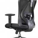 SIHOO M18 Ergonomic Office Chair, High Back Mesh Desk Chair with Adjustable Headrest & Lumbar Support, 330lbs Capacity Computer Chair with 2D Armrests & Wide Cushion, Tilt Lock, for Home Office-Black