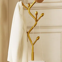 Heavy Duty Coat Rack Tree-shaped Metal Freestanding Coat Tree with Sturdy Marble Base Corner Coat Rack for Bedroom Entryway Hallway 14.96 x 10.24 x 68.9 Inches (Gold)