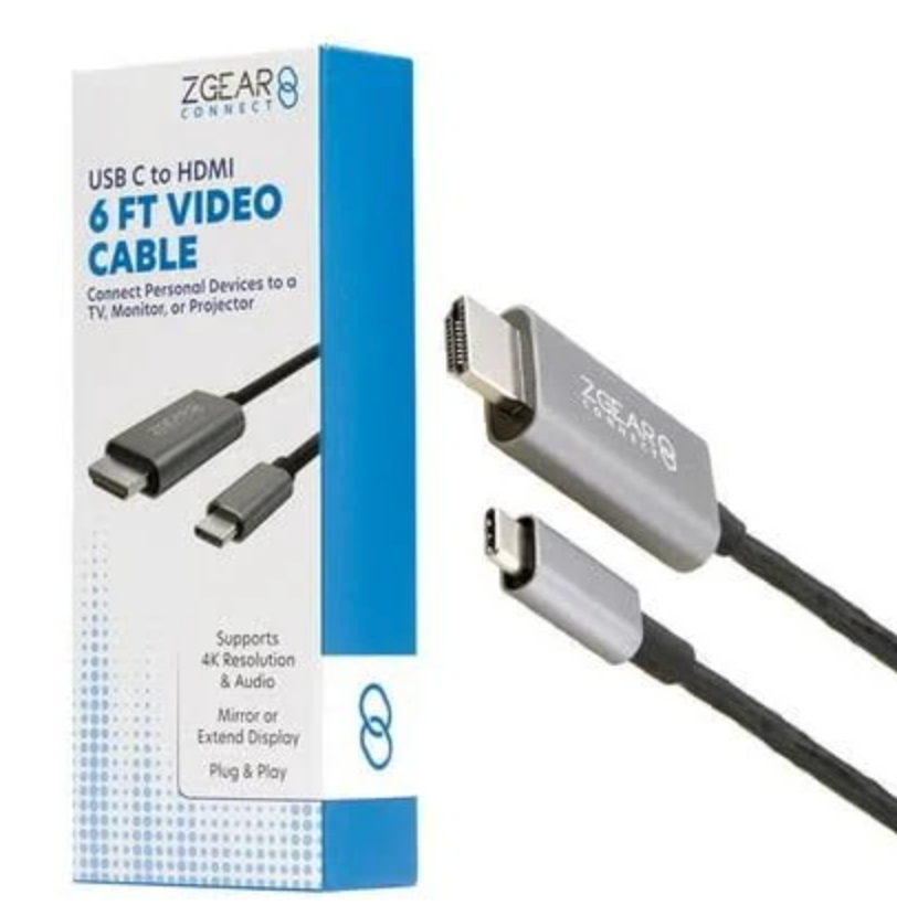ZGEAR USB C to HDMI 6FT VIDEO CABLE