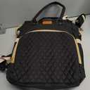 Travel Black Diaper Bag Backpack | Insulated Bottle Pockets | Changing Pad | Baby Registry Gift (18 x 32 x 41.9)