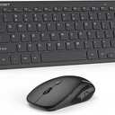 TECKNET Wireless Keyboard and Mouse Combo, Mini Cordless Computer Keyboard and Mouse Set 2.4GHz, Silent Adjustable 1600 DPI, Quiet Click, LagFree for Computer, Laptop, PC, Windows, Mac, Chrome OS