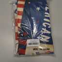 Chucoco Independence Day Plaid Round Fitted Table Cover for Dining Tables,Elastic Edged Tablecloth USA Patriotic Star Waterproof Tables Cover Cloths for Kitchen Dinner,Party,Events,Wedding Khaki (Dark Blue)