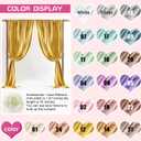 Gold Backdrop Curtain 10x10ft, 2 Panels Gold Drapes with Rod Pocket, Wrinkle Free Curtain for Wedding Golden Photo Background for Prom, Graduation, Birthday, Wedding Party YUNBSDJ069