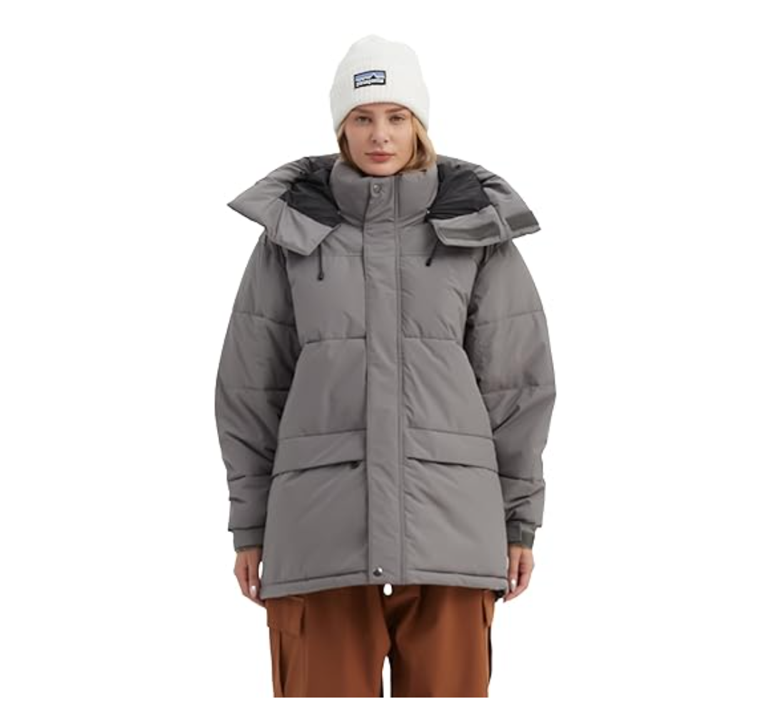 NOMADIKA Oversize Waterproof Ski Jacket Thick Snow Coats with Detachable Hood Winter Skiing Snowboard Jackets for Women Men