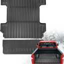 for Chevy Silverado/GMC Sierra 2500/3500HD 2020-2026 Truck Bed Tailgate Mats (Only 6.8FT), All Weather TPE Liner (Not for Factory 5th Wheel System) for Chevrolet Silverado/GMC Sierra Accessories