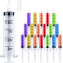JOLLY CHEF 500 Pack 2 oz Jello Shot Syringes with Caps, Plastic Syringes | Reusable BPA-Free Food Grade Syringes for Halloween Christmas Bachelorette Wedding Birthday Bar Catering Party Supplies