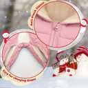 BYFRI Baby Boys Girls Snowsuit Newborn Cozy Winter Coat Infant Bear Hooded Jumpsuit Toddler Snow Outfit for 0-24 Months (Pink)