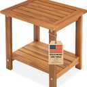 Golden Teak Finish, outdoor furniture, patio furniture, weather-resistant, rounded corners, camping, displaying, indoors, 13"D x 16.5"W x 16.9"H