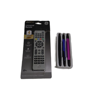 GE Universal Remote Control for Samsung, Vizio, LG, Sony, Sharp, Roku, Apple TV, TCL, Panasonic, Smart TVs + Retrak PremierSeries Retractable 2 in 1 Stylus & Pan Set