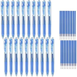 Retractable Blue Gel Pen And Refills, 17 Pens, 10, Refills Retractable Blue Gel Pen And Refills, 17 Pens, 10, Refills