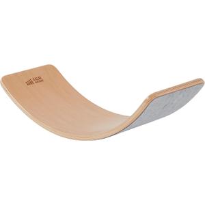 ECR4Kids Balance Board, Montessori Toy, Light Grey, 35.25" W x 8.5" D x 12" H