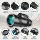 80X100 Monocular Telescope High Power with Smartphone Holder & Tripod, High Definition Larger Vision Monocular for Adults for Bird Watching Hiking Camping