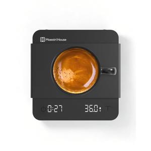 Maestri House S1 Air Espresso Scale with Timer, 0.1g Precision Coffee Scale with Auto Tare, 3 Smart Brew Modes, Ultra-Slim 0.63" Low-Profile, Rechargeable Digital Scale for Espresso & Pour Over