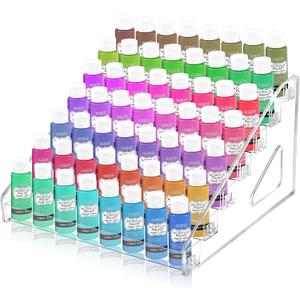 Vowcarol Clear Paint Organizer, Miniature Paint Holder 7 Layers Paint Storage Rack, Craft Paint Organizer Rack