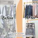 18 Pack Pants Hangers with Clips-Stackable White Plastic Trouser Skirt Hangers, 360 Swivel Hook, Adjustable Non-Slip Clips, Space Saving Closet Organizers for Jeans, Baby Clothes, Drying
