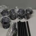 Beautyard Outdoor Solar Candles Lights Flickering Decorative Lantern Stake Lighting for Garden, Backyard, Lawn, Pathway, Patio Accessories and Decor ( Small 6 Pack , Black )