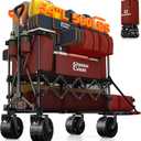 Originsure 400L Foldable Double Decker Wagon, 54" L Tailgate, 560lbs, Red