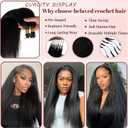 Light Yaki Human Crochet Hair Pre-Separated Knotless Invisible Yaki Straight Real Human Hair Extensions Salon-Level Lightweight Reusable No Tangle Shedding Thick For Boho Braids 50g 18inch