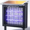 Solar Powered Bug Zapper Outdoor, 4500V Mosquito Trap with 10W Solar Panel, Fly Trap & Mosquito Killer, Dusk-to-Dawn Auto, IPX5 Waterproof, 2100 Sq.Ft Coverage for Patio, Backyard, Garden
