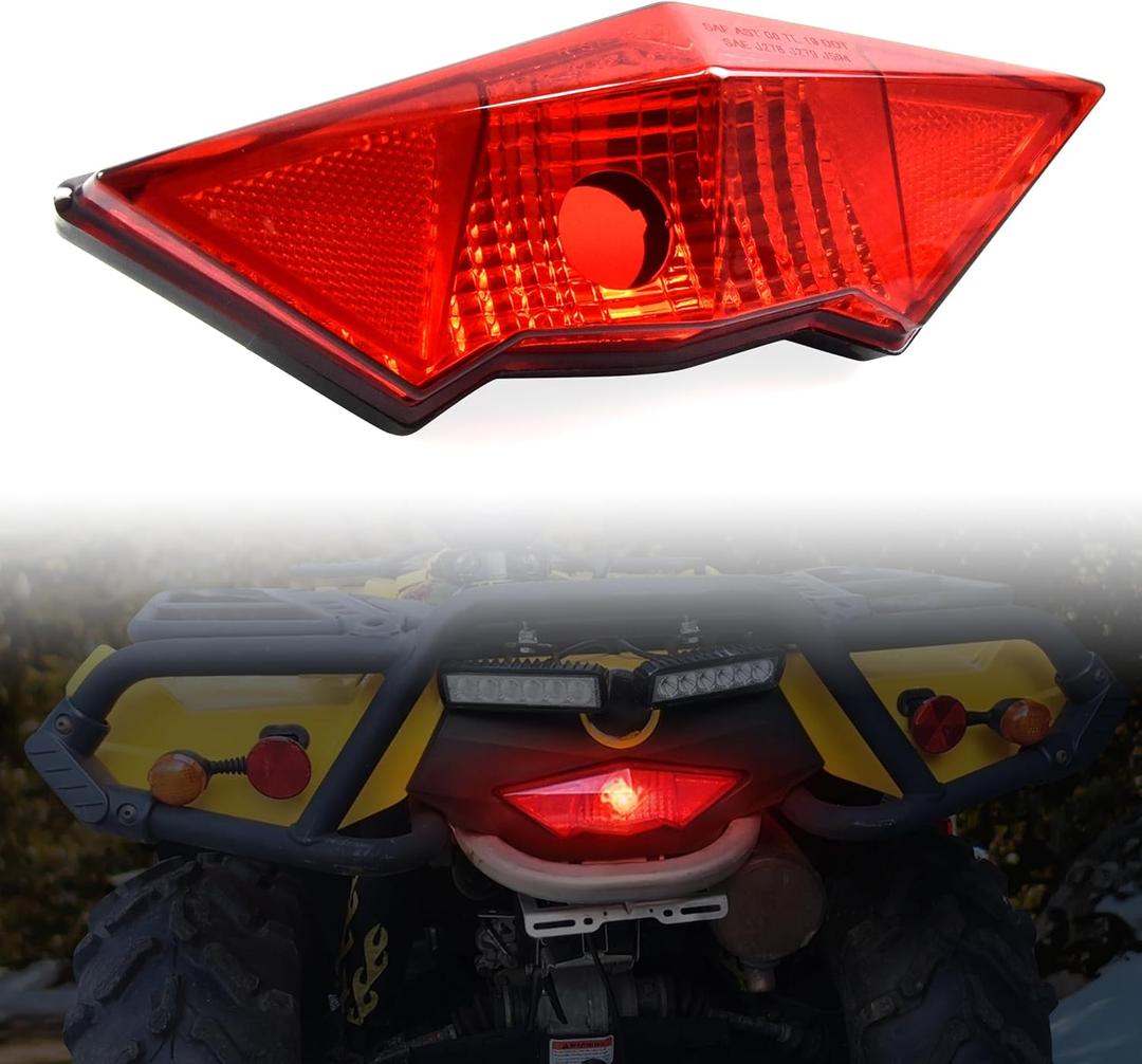 Red Taillights Housing for Can Am Outlander Max 400 500 650 800 2008-2023 Accessories, 1 PCS Rear Brake Stop Tail Lights Lamps Lens Replace #710001203 (Not Include Bulb)
