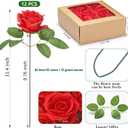Artificial Flowers 24 Item Artificial Silk Flowers with Stems Realistic Roses Bouquet for DIY Wedding Bouquets Valentines Day Decorations Home Wedding Decoration 12 Rose with 12 Green Leaves (Red)