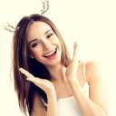 3 x Christmas Reindeer Antlers Headband Xmas Reindeer Hair Band Women Deer Horn Headpiece Hairband Hair Hoop Holiday Party Decoration Cosplay Costume Cute Handmade Crystal Hair Accessories 1 Pack Golden (Style 3: Golden Plated)