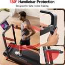 RHYTHM FUN Treadmill with Incline, Walking Pad with Handle Bar,300lbs Walking Pad with APP, Portable Folding Walking Treadmills for Home/Office with Low Noise