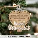 Retirement Ornament 2025 - Appreciation Farewell Gifts for Coworkers, Friends, Teacher, Boss, Nurse, Double Layers Wooden, Happy Retirement Gift for First Christmas Retired