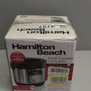 Hamilton Beach Digital Programmable Rice Cooker & Food Steamer, with Slow Hard-Boiled Egg Functions, Egg/Steam Tray, Small & Compact, 6 Cups Cooked (3 Uncooked), Stainless Steel (37524)