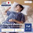 MORIRIN Japanese Floor Futon Mattress (Shikibuton) with Body Pressure Dispersion, Made in Japan, Full