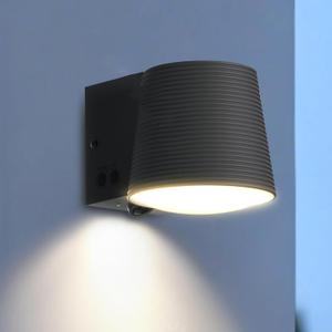 Porch Light Outdoor, Hybrid Charging (AC/Solar) Outdoor Sconce Lights, 3 CCT, PIR Motion Sensor, 1000LM Dimmable Outdoors Wall Light Waterproof for Yard Door Entryway Garage, Dark Gray,1pcs