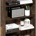 Furinno Basic Book Shelf, 4-Tier Bookcase with Open Shelf, Bookshelf, Cube Storage Organizer, 6 x 24 x 35, for Living Room, Bedroom, Home Office, Amber Pine