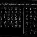 Braille Alphabet Board, Braille Alphabet Board with Raised Dots Numbers & Punctuation Learning Letter Fingerboard for Beginners Teaching Aid Blind Children (Horizontal)
