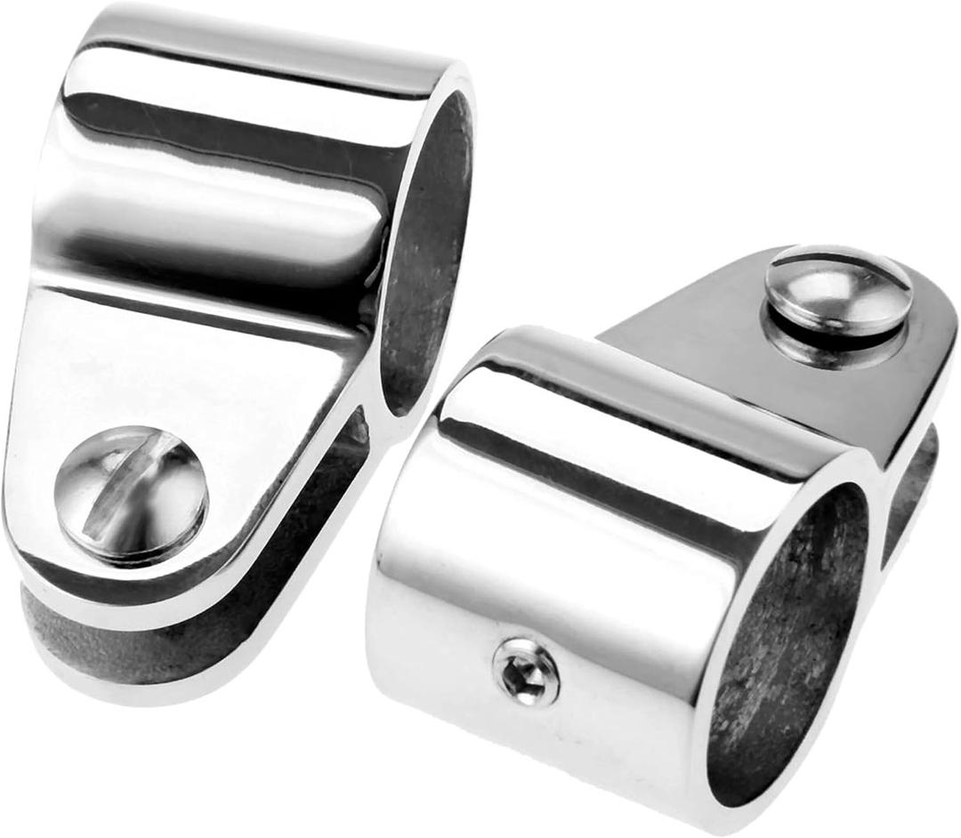 Pair of Bimini Top Jaw Slide , O.D.20/22/25/32mm Marine Stainless Steel 316 Top Jaw Slide Cap Bimini Railing Fitting for Yacht Boat Hardware (32mm 1 1/4inch)