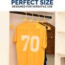 Plastic Hangers 50 Pack, Strong Space Saving Clothes Hanger, Made in USA, Perfect Shirt or Coat Plastic Hanger, with Shoulder Grooves, Scoreboard Yellow, Notched
