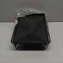 Dish Drying Rack - Space-Saving Small Dish Rack for Kitchen Counter, Rust-Resistant Kitchen Drying Rack, Compact Dish Drainer Organizer with Utensil Holder for Home Kitchen, Black