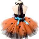 Kids Girls Caveman Costume Historical Stone Age Tutu Dress with Headband Halloween Birthday Party Cosplay Dress up (11-12 Years, Black)
