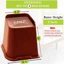 Bed Risers 1 inch, 2 inch, 3 inch, 4 inch, 6 inch, 8 inch Heavy Duty, Oversized Furniture Riser for Couch Sofa Table Chair Leg Frame Dorm, Support up to 6000 Lbs (Brown 4 Pack, 6 inch)