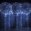 Led Light Up Bobo Balloons White, Glowing Party Clear Balloons for Wedding Decor & Birthday Decorations for Women