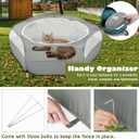 VavoPaw Small Animals Playpen, Waterproof Breathable Indoor Pet Cage Tent with Zipper Cover, Portable Outdoor Exercise Yard Fence for Kitten Hamster Bunny Squirrel Guinea Pig Hedgehog, Gray