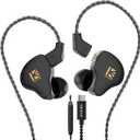 KBEAR KS1 USB C Headphones Wired Earbuds, Crystal Clear Sound Earphones for iPhone 15 Pro Max Plus Samsung Galaxy s23 s22 s21 s20 Ultra, High Resolution Headphone for Singers Musician