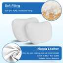 2 Pack Car Headrest Neck Pillow Fits for Tesla Model 3 Model Y S X & Cybertruck Accessories,Car Seat Pillow Head Neck Rest Cushion(Upgrade White)