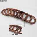 HORNART 3 Inch Wooden Drapery Curtain Rod Rings, 50pcs for 1.5-2 inch Rod Pole, 2.2 INCH INNER DIA, Natural Rosewood (50, 2.2 INCH INNER DIA), sheesham 3in (50)