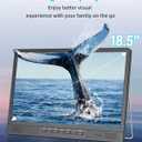 NORTHING 18.5" Portable TV 1080P Full HD, 6500mAh Rechargeable Small TV with Antenna, Stand, HDMI/USB/AV Input, Flat Screen TV for Camping Kitchen RV Car Bedroom