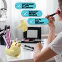 6 x Cute Yellow Duck Desk Fan with Pen Holder Animal Fan, Duck Decor for Office, Funny Accessories, Small USB Fan, Unique Teacher Gift, Coworker Gift, Novelty Decor