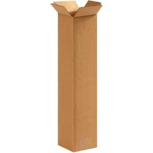 BOX USA Shipping Boxes 4"L x 4"W x 18"H, 25-Pack Tall Corrugated Boxes for Shipping, Packaging, Moving, Storage Box for Home or Business, Strong Wholesale Bulk Boxes