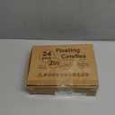 White Floating Candles 2 inch, 24 Pack Floating Candles 5-6 Hours Long Burning, Unscented Floating Candle for Centerpieces, Wedding, Christmas Lights, Romantic Night for Her/Him Set